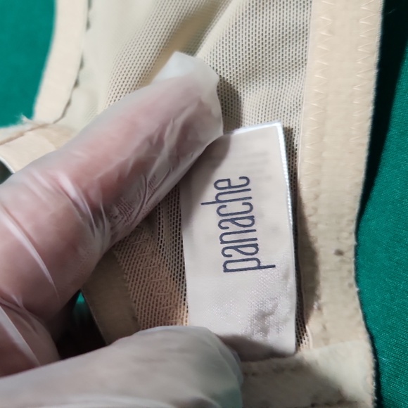 PANACHE Size 34GG. Elegant Lace Underwire Bra - Tan - Picture 7 of 12